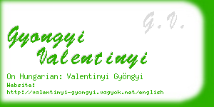 gyongyi valentinyi business card